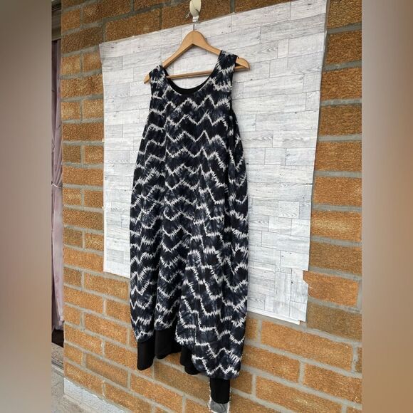COPY - Eskandar CHEVRON Shibori Silk Double Layer Pinny Dress Size 1 /10/12 - Picture 3 of 11